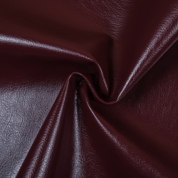 Ткань Дерматин (Кожзам) для мебели (Ширина 138см), цвет Бордовый (на отрез) в Чебоксарах