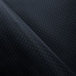 Ткань Оксфорд 300D PU Рип-Стоп СОТЫ, цвет Черный (на отрез)  в Чебоксарах