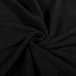 Ткань Флис Односторонний 180 гр/м2 (Ширина 150см), цвет Черный (на отрез) в Чебоксарах