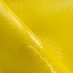 Ткань ПВХ 600 гр/м2 плотная (Ширина 1,5м), цвет Жёлтый (на отрез) в Чебоксарах