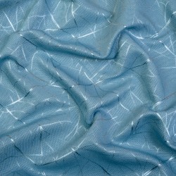 Ткань Блэкаут для штор светозатемняющая 75% &quot;Ледовое тиснение, Голубой&quot; (на отрез)  в Чебоксарах