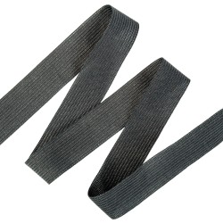 Окантовочная лента-бейка, цвет Чёрный 22мм (на отрез) в Чебоксарах