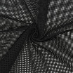 Трикотажная Сетка 75 г/м2, цвет Черный (на отрез)  в Чебоксарах