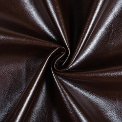 Ткань Дерматин (Кожзам) для мебели (Ширина 138см), цвет Темно-Коричневый (на отрез) в Чебоксарах