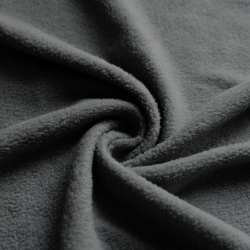 Ткань Флис Односторонний 130 гр/м2, цвет Серый (на отрез)  в Чебоксарах