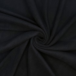 Ткань Флис Односторонний 130 гр/м2 (Ширина 150см), цвет Черный (на отрез) в Чебоксарах