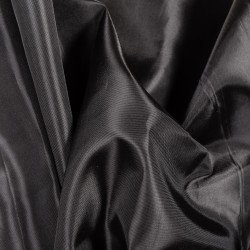 Ткань подкладочная Таффета 190Т (Ширина 150см), цвет Черный (на отрез) в Чебоксарах