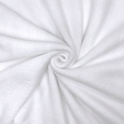 Ткань Флис Двусторонний 280 гр/м2 (Ширина 150см), цвет Белый (на отрез) в Чебоксарах