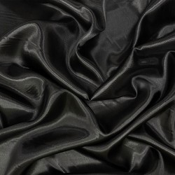 Ткань Атлас-сатин (Ширина 150см), цвет Черный (на отрез) в Чебоксарах