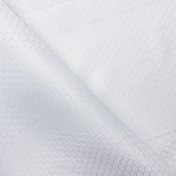 Ткань Oxford 300D PU Рип-Стоп СОТЫ, цвет Белый (на отрез) в Чебоксарах