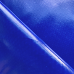 Ткань ПВХ 450 гр/м2 (Ширина 1,6м), цвет Синий (на отрез) в Чебоксарах