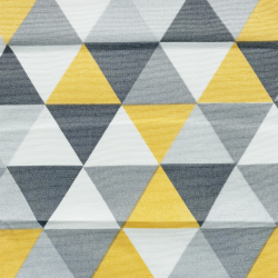 Интерьерная ткань Дак (DUCK) (ширина 1,8м), принт &quot;Треугольники&quot; (на отрез) в Чебоксарах