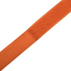 Контактная лента 25мм цвет Оранжевый (велькро-липучка, на отрез) в Чебоксарах
