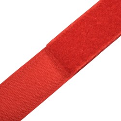 Контактная лента 40мм (38мм) цвет Красный (велькро-липучка, на отрез) в Чебоксарах