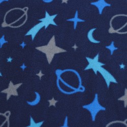 Ткань Флис Двусторонний 240 гр/м2 (Ширина 150см), синий космос в Чебоксарах
