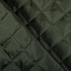 Стеганая подкладочная ткань с синтепоном (100гр/м2) (Ширина 150см), цвет Хаки (на отрез) в Чебоксарах