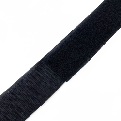 Контактная лента 40мм (38мм) цвет Черный (велькро-липучка, на отрез)  в Чебоксарах